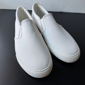 Express Men's Slip On Shoes White Canvas Sneakers US Size 12 Casual Travel